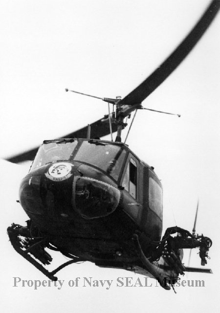 Recently refurbished UH-1B Huey helicopter from Vietnam